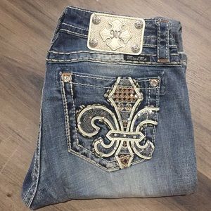 Miss Me Fleur De Lis Bootcut Jeans 29